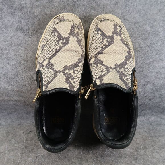 Ash Shoes Womens 39 Sneakers Fashion Platform Jordy Snakeskin Leather Zip - Picture 9 of 16